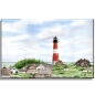 Preview: Leinwand 40 x 30 cm Keilrahmen Canvas-Leinen Aquarell Kunst Maritim Druck Kunstdruck Leuchtturm Hörnum Sylt Nordsee Meer Strand Dünen